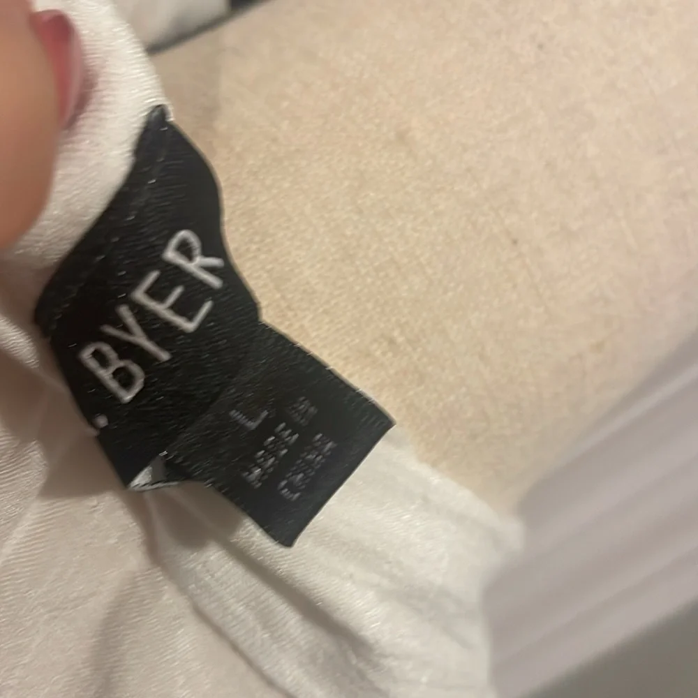 NWOT A Byer Womens White and Blue Ombre Button Down Shirt Top Blouse Size Large - Picture 9 of 9